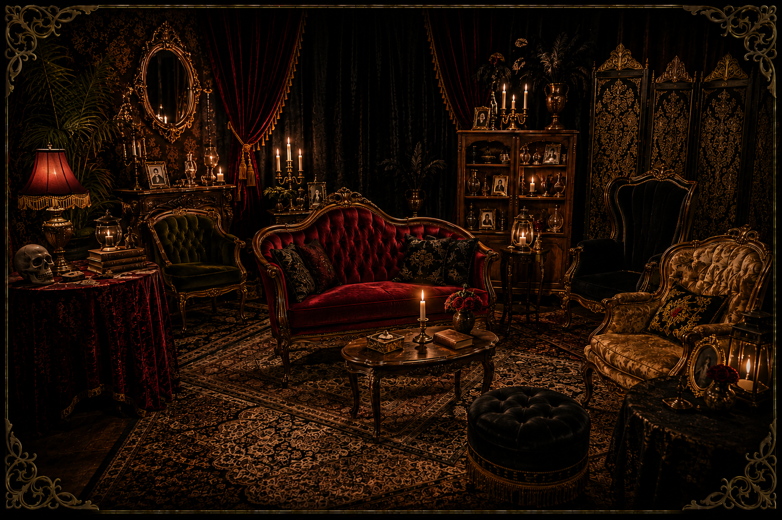 Victorian Salon Setup
